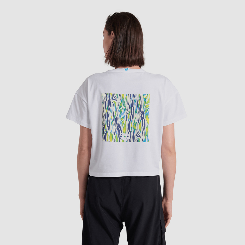 Arena W Arena Crop Tee Printed T-Shirt in WEISS