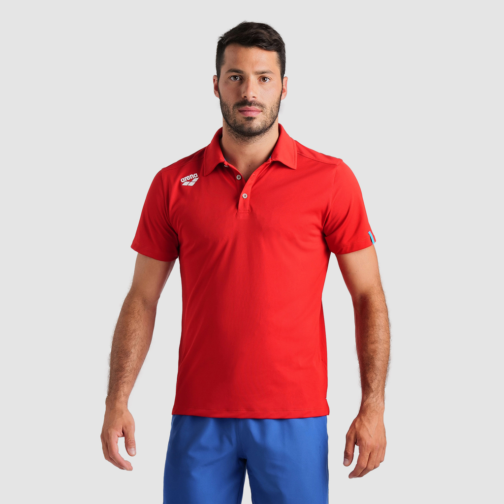 Arena Team Poloshirt Solid in ROT