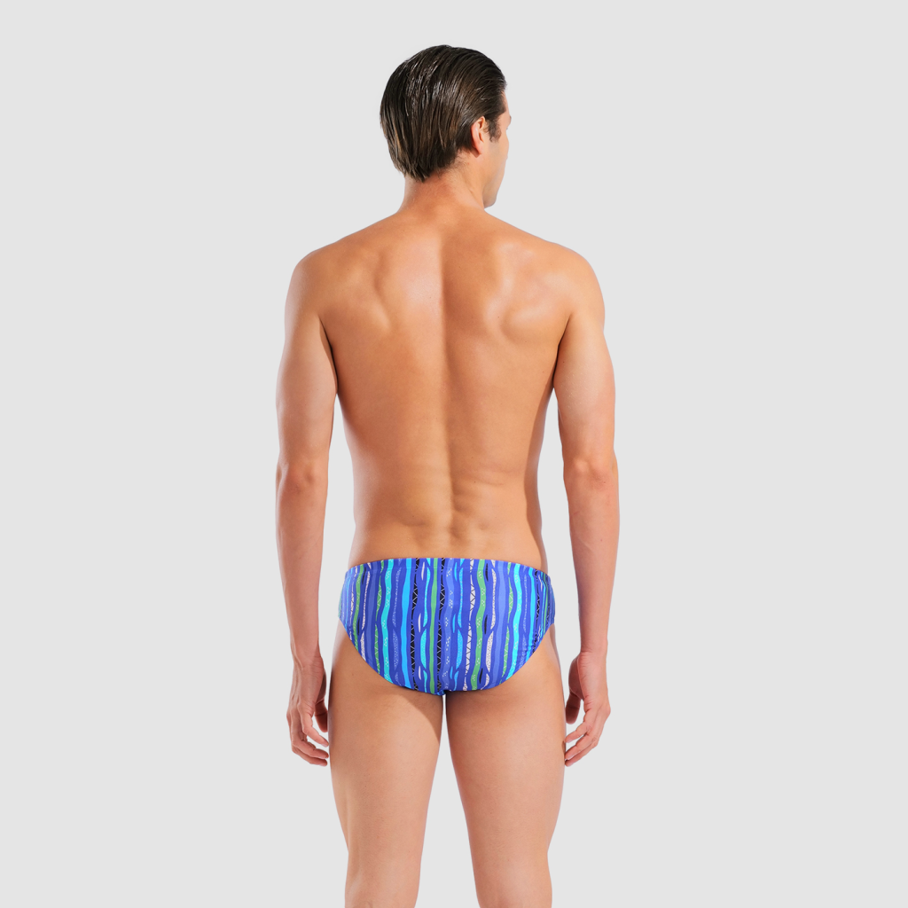 Arena M Arena Stripes Swim Briefs Swim Slip in BLAU