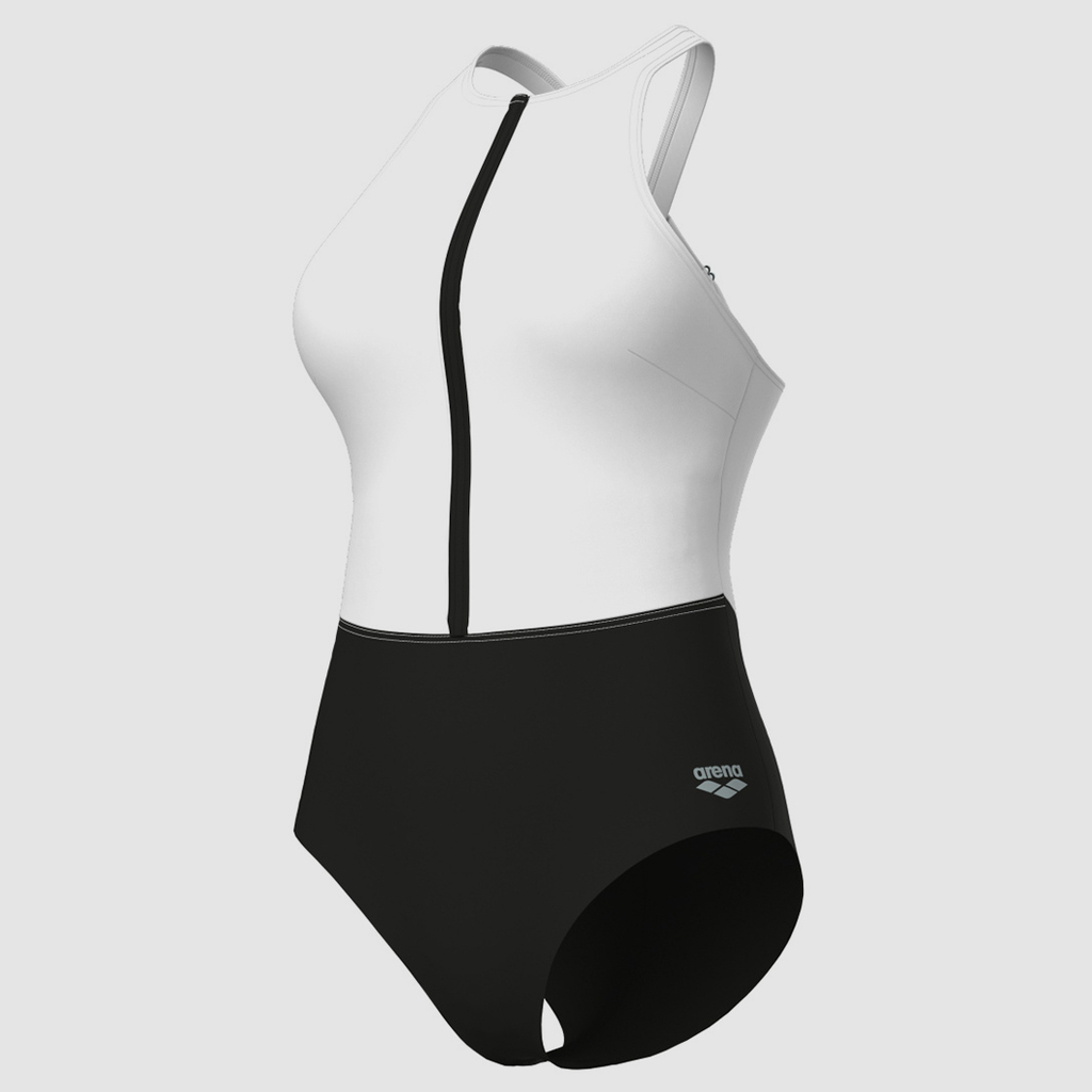 Arena W Arena Swimsuit Silvia Cross Back C Cup Figurformender Badeanzug in SCHWARZ