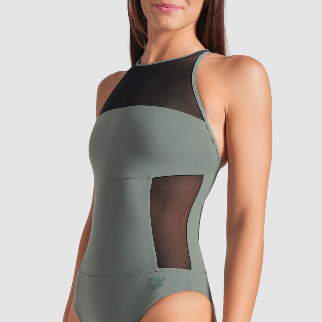 Arena Arena Water Touch Swimsuit Swim Pro Back Badeanzug in GRAU