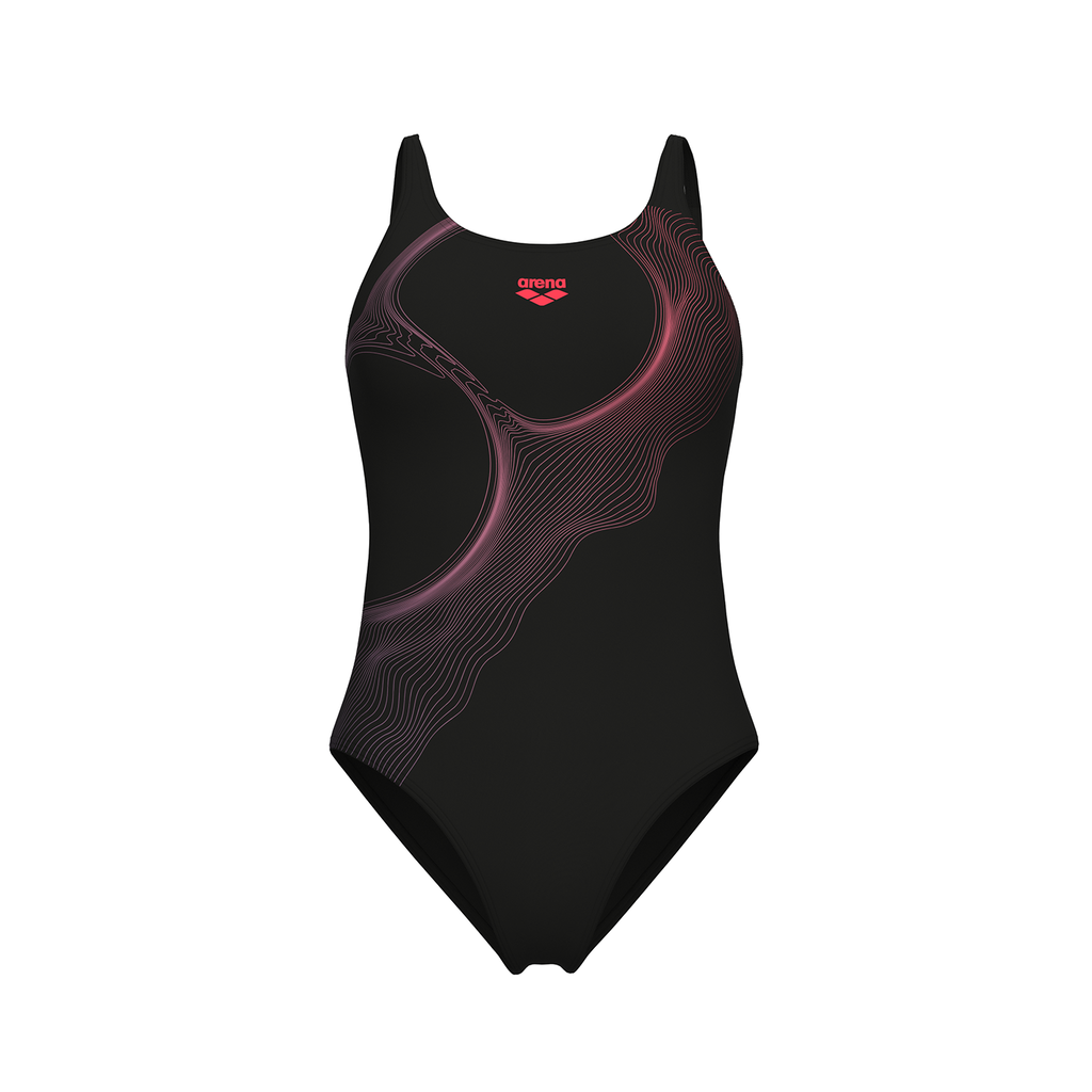 Arena W Arena Ripples Swimsuit U Back B Badeanzug in SCHWARZ