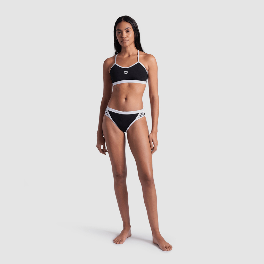 Arena Arena Icons Bikini Cross Back Solid Bikini in SCHWARZ