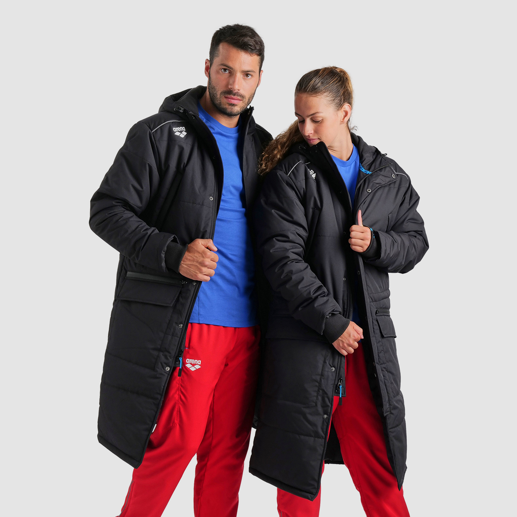 Arena Team Parka Solid in SCHWARZ