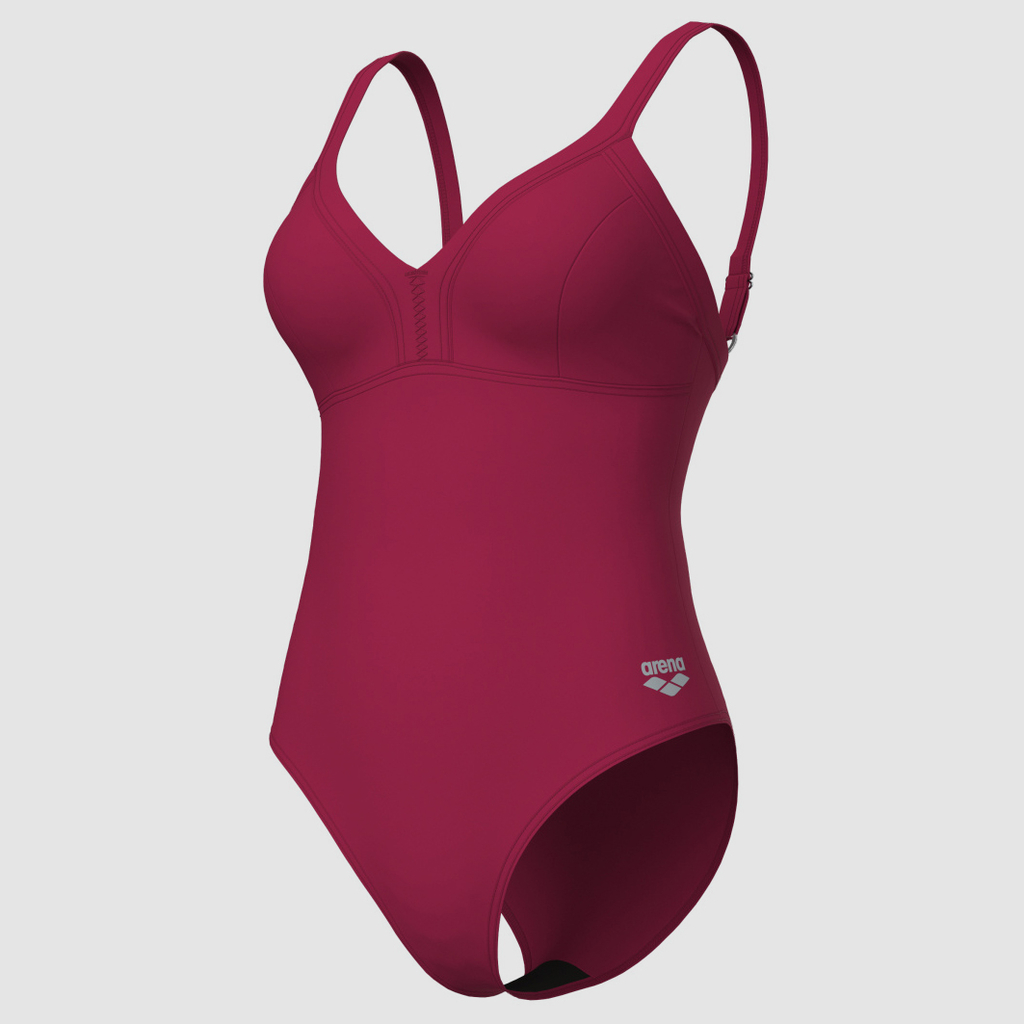 Arena W Arena Swimsuit Lara Soft Curve Back C Cup Figurformender Badeanzug in ROT