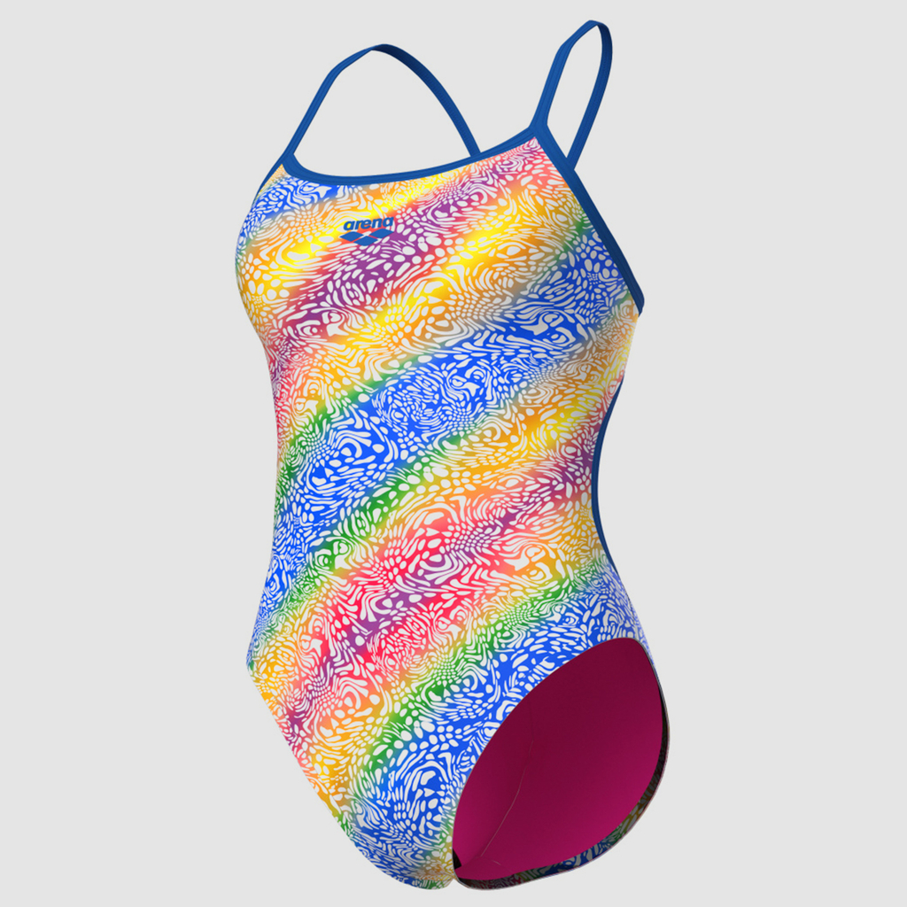 Arena W Arena Swimsuit Lace Back Printed Badeanzug in MEHRFARBIG