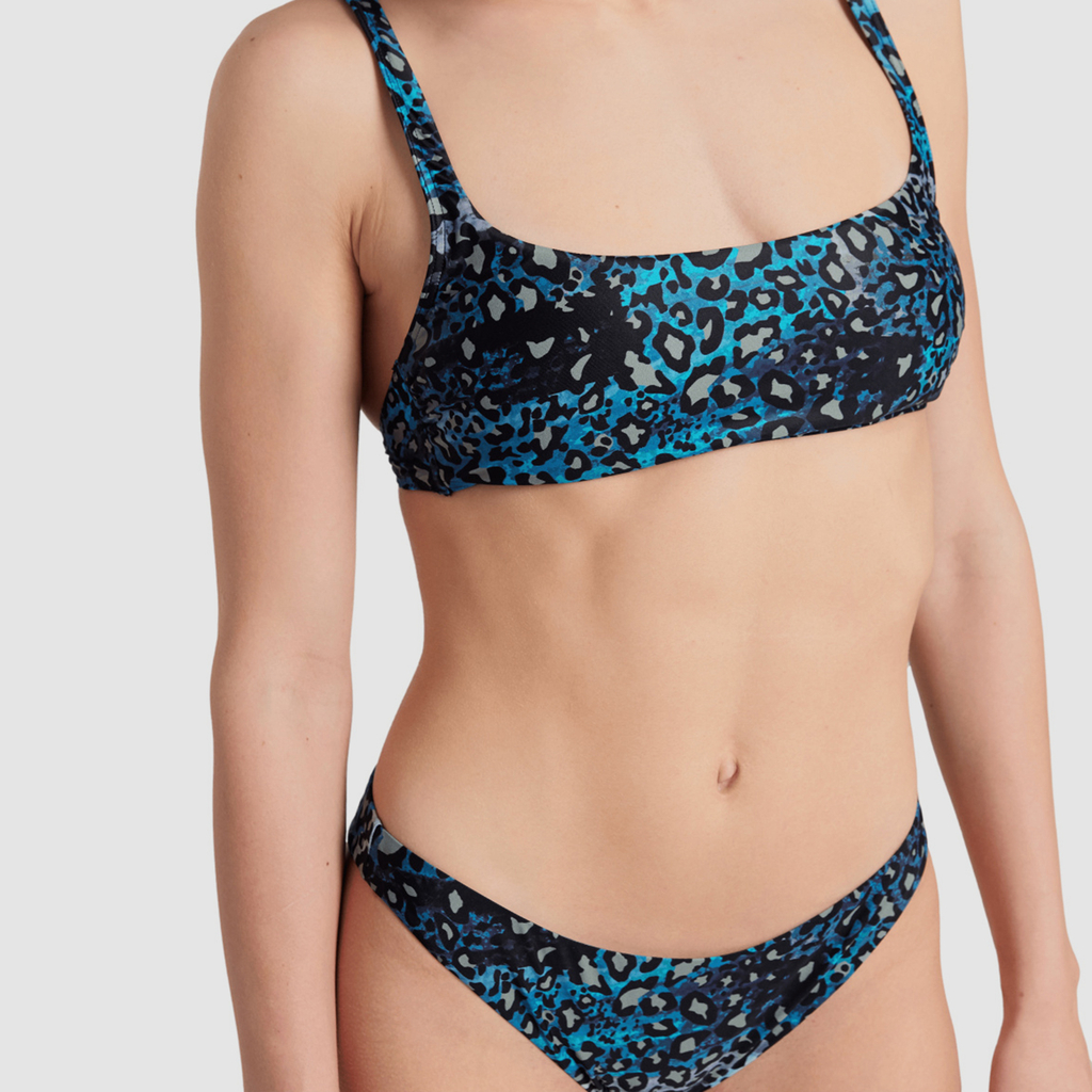 Arena W Arena Water Print Bikini Bralette Bikini Set in SCHWARZ