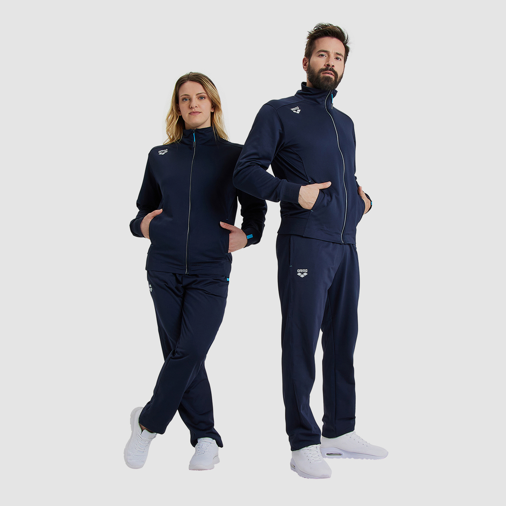 Arena Team Jacket Panel Knitted Poly in BLAU