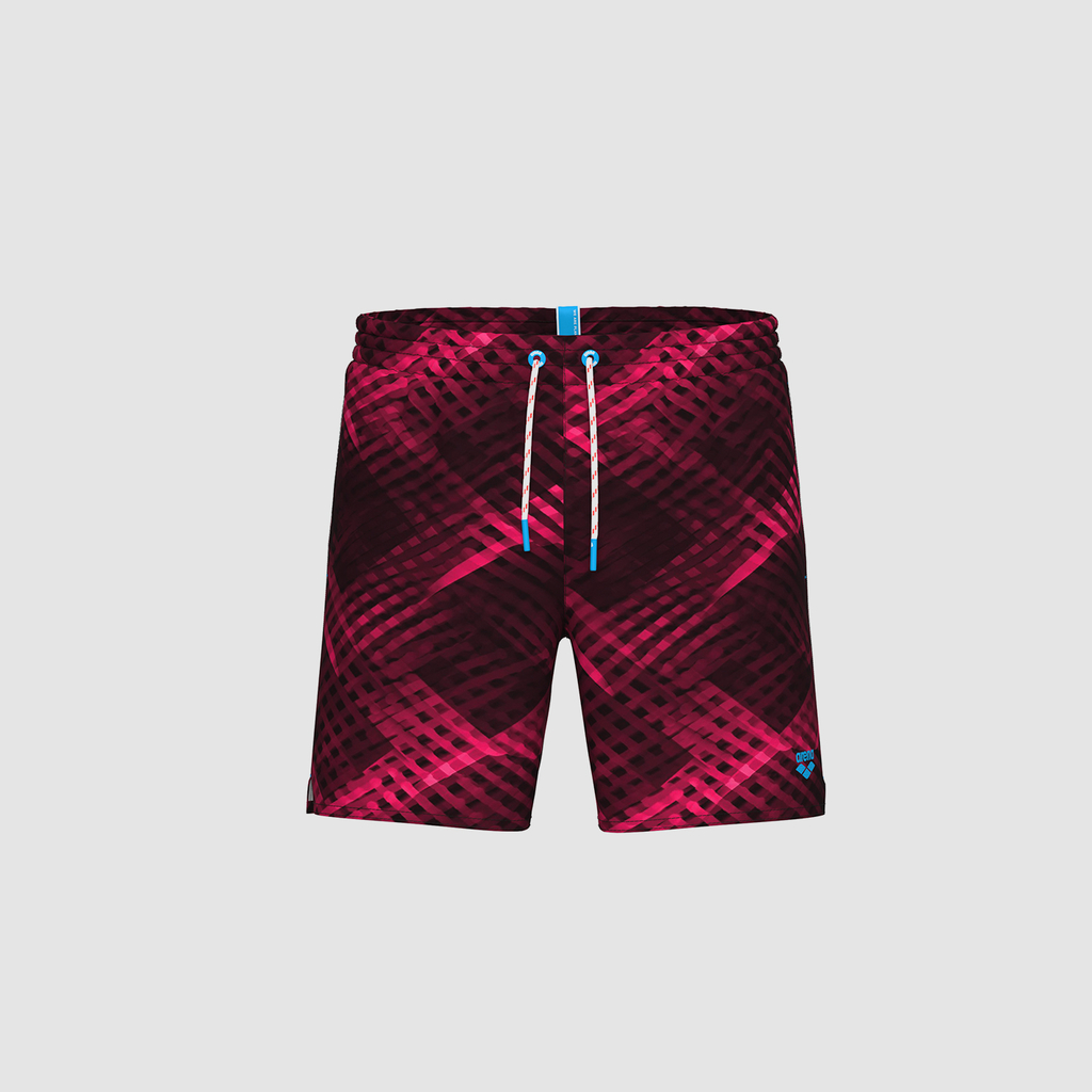 Arena M Beach Boxer Allover Beach Short in VIOLETT