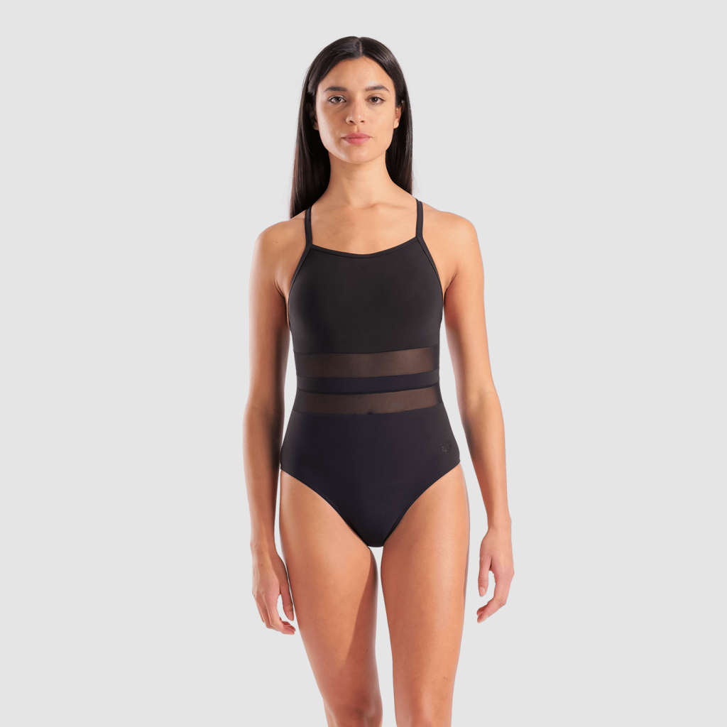 Arena W Arena Mesh Equals Swimsuit Back B Badeanzug in SCHWARZ