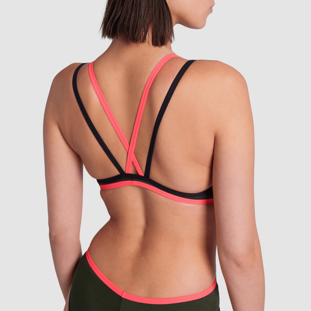 Arena W Arena One Double Cross Back One Piece Badeanzug in GRAU