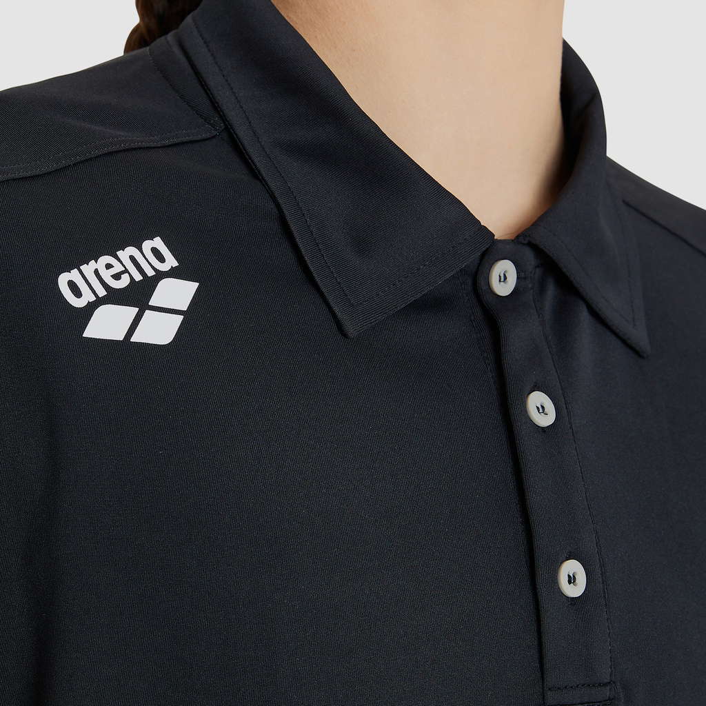 Arena Team Poloshirt Solid in SCHWARZ
