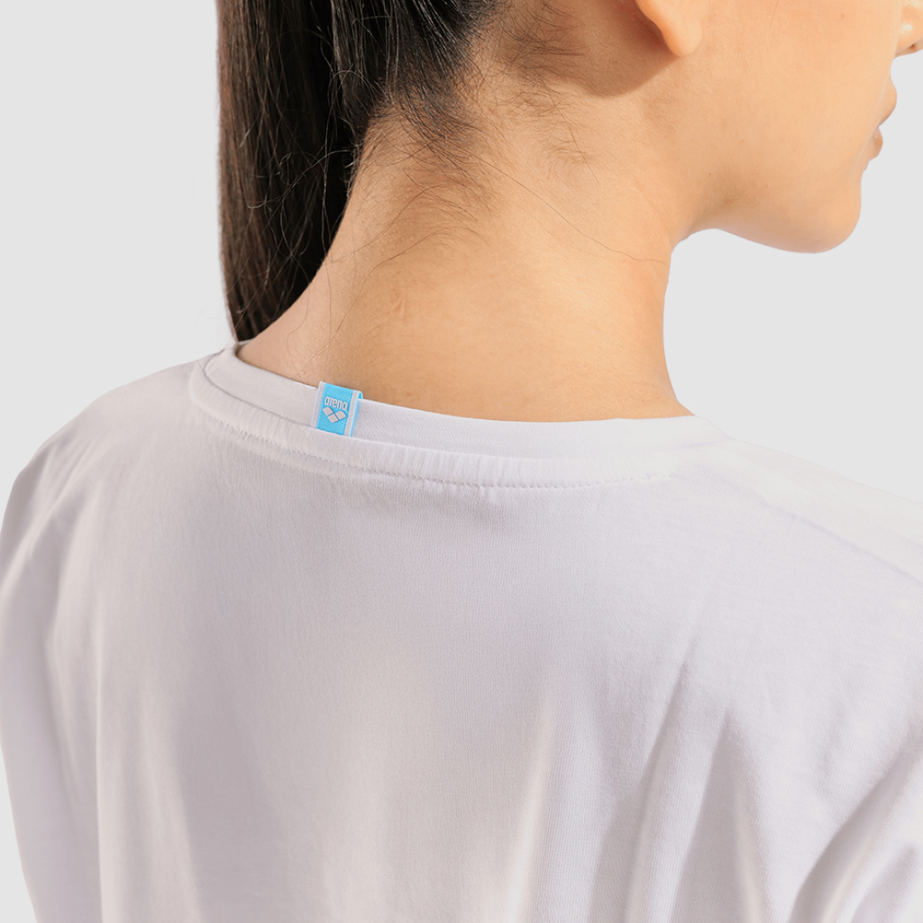 Arena W Arena Graffiti Crop Tee T-Shirt in WEISS