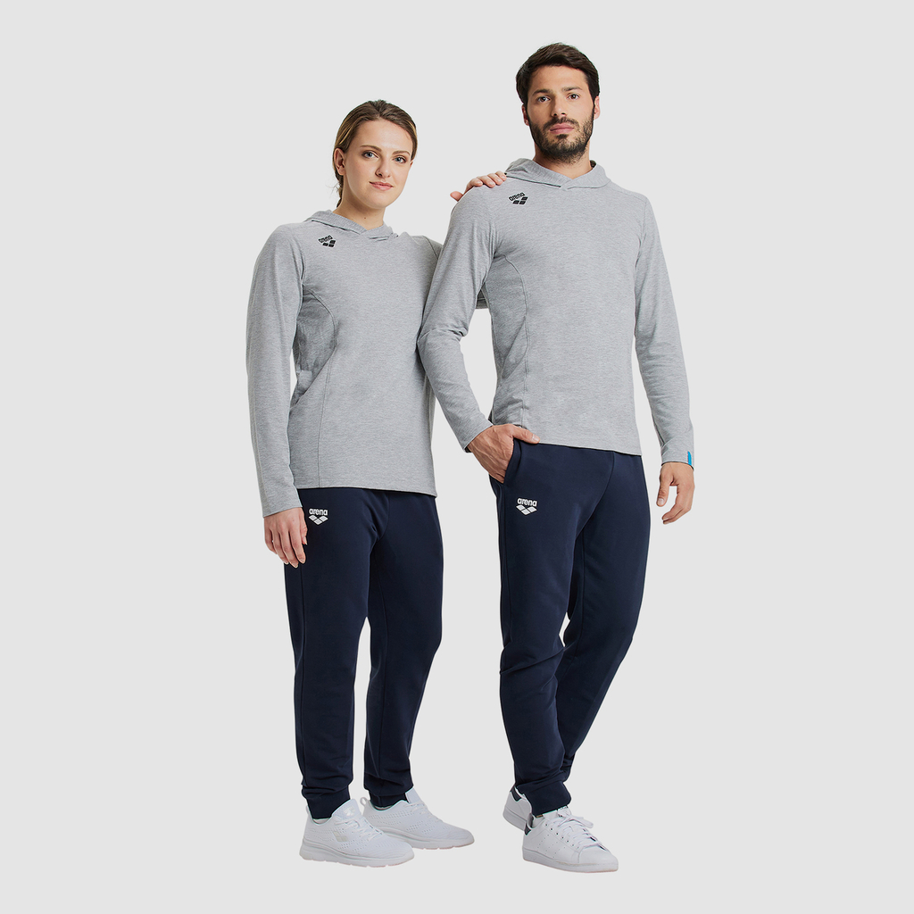 Arena Team Hooded Long Sleeve T-Shirt Panel in GRAU