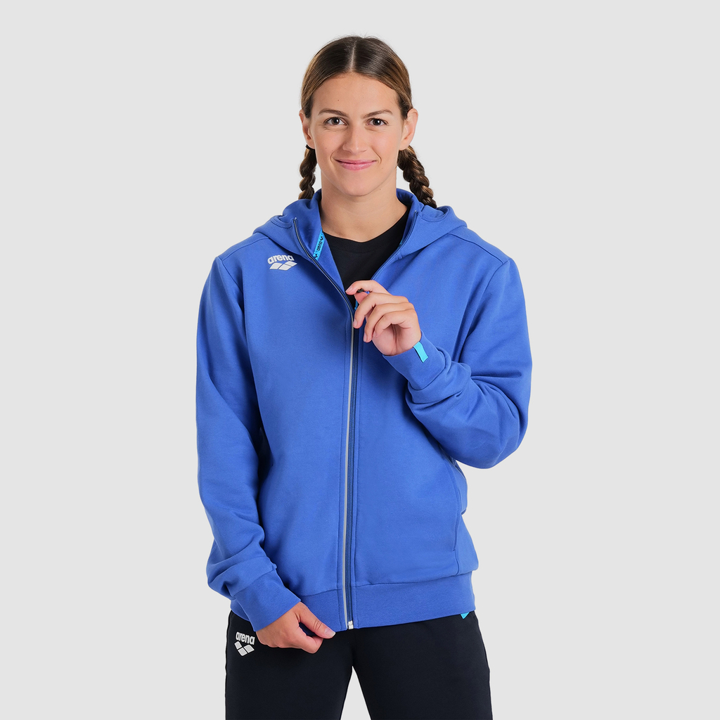 Arena Team Hooded Jacket Panel in BLAU