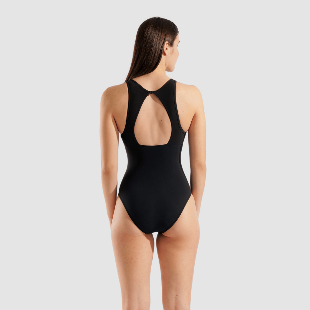 Arena W Arena Mesh Angle Swimsuit Vent Back B Badeanzug in SCHWARZ