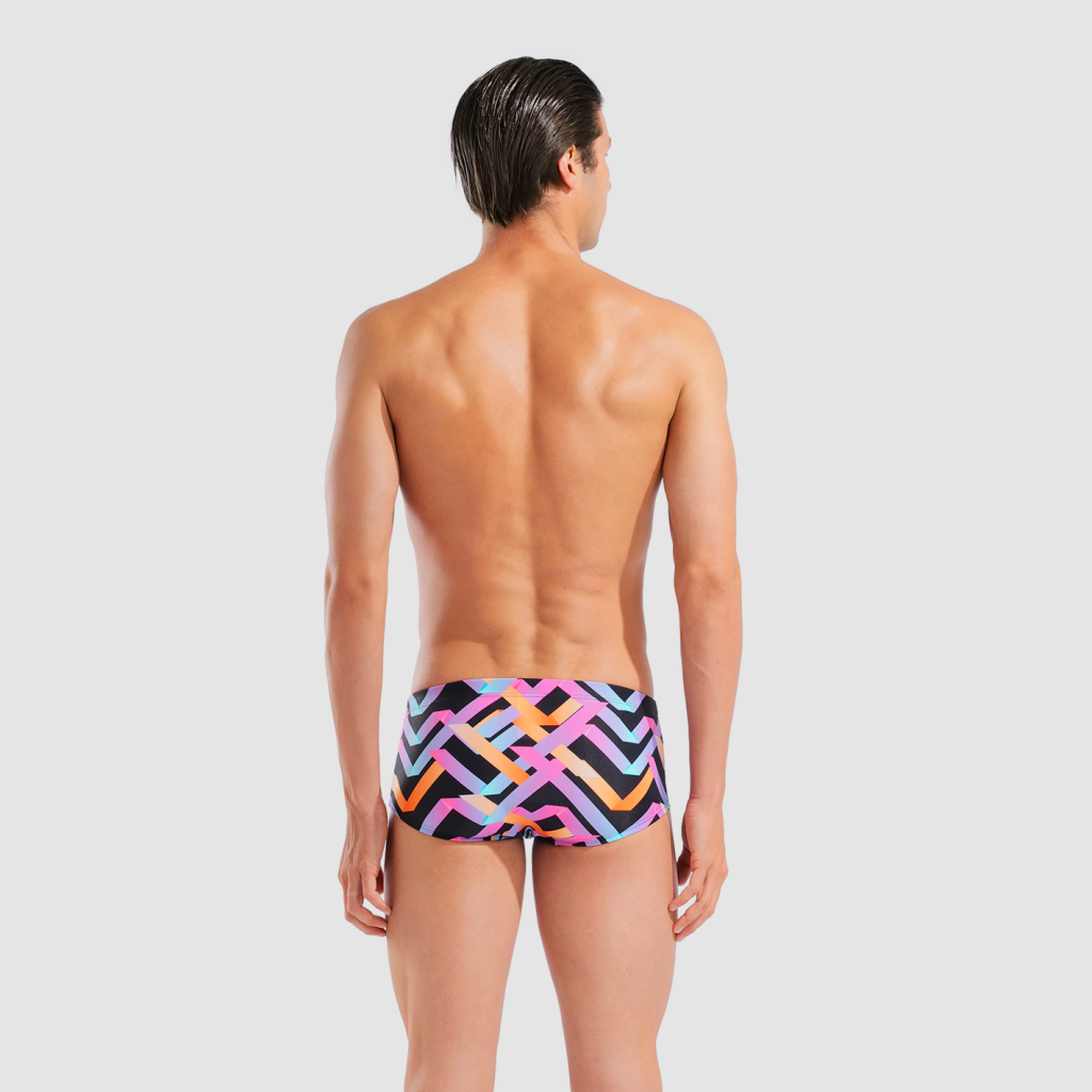 Arena M Arena Texture Swim Low Waist Short Swim Low Waist Short in SCHWARZ