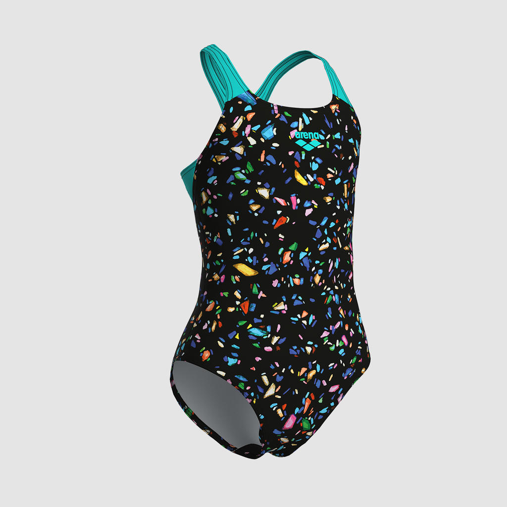 Arena G Arena Confetti Swimsuit Swim Pro Back Badeanzug in SCHWARZ