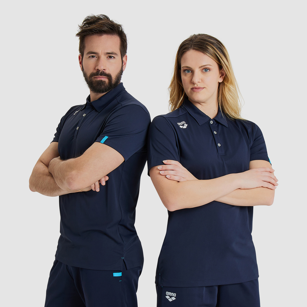 Arena Team Poloshirt Solid in BLAU