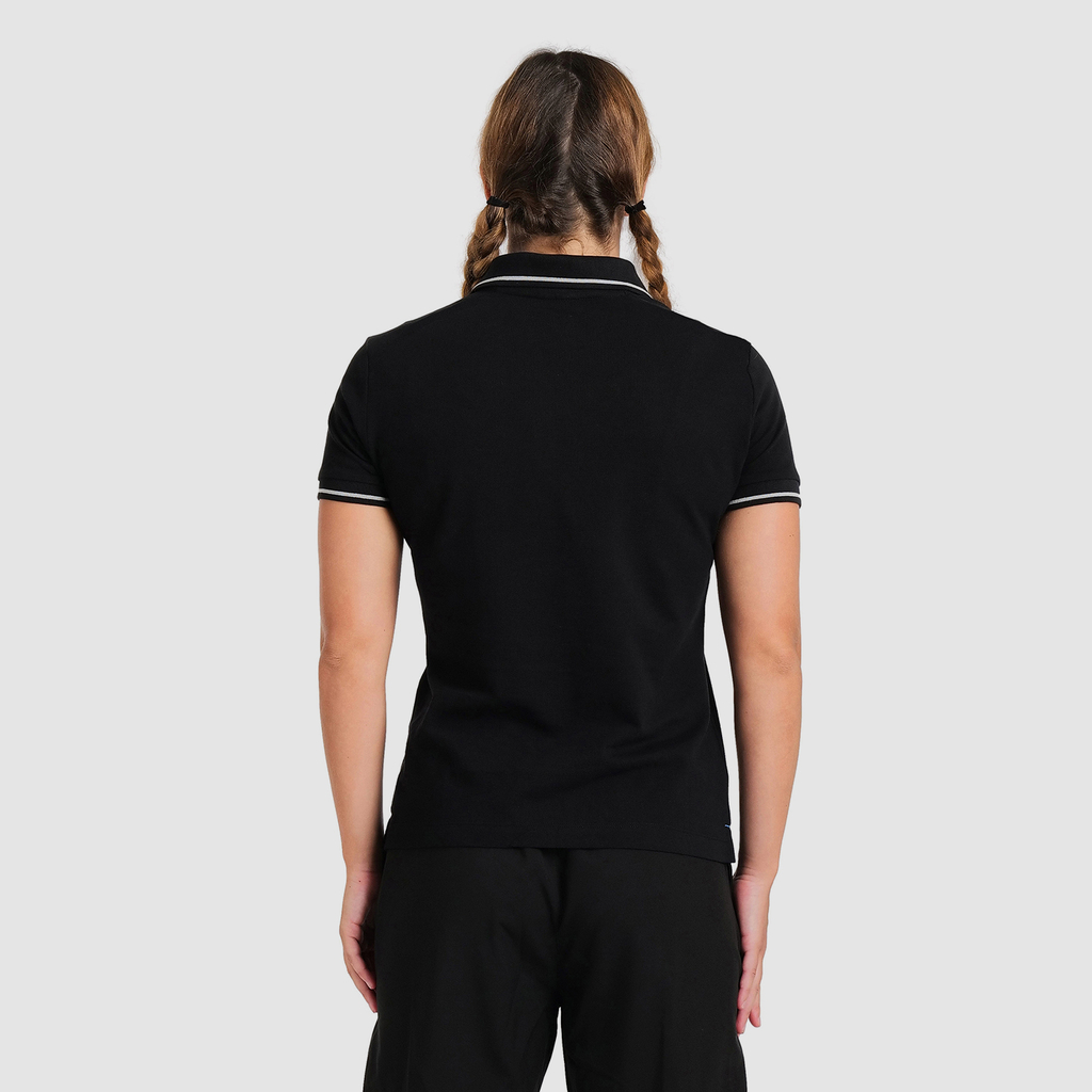 Arena Team Poloshirt Solid Cotton in SCHWARZ