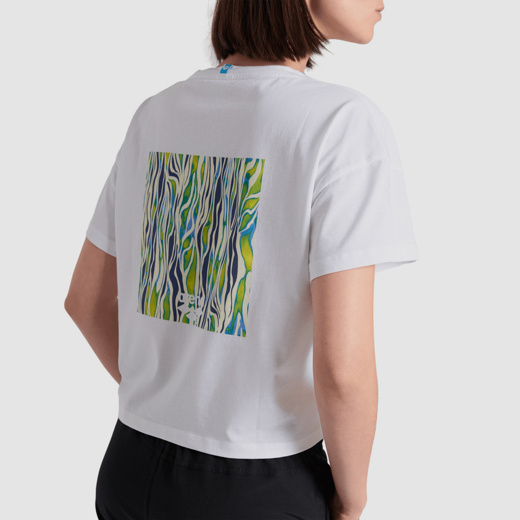 Arena W Arena Crop Tee Printed T-Shirt in WEISS