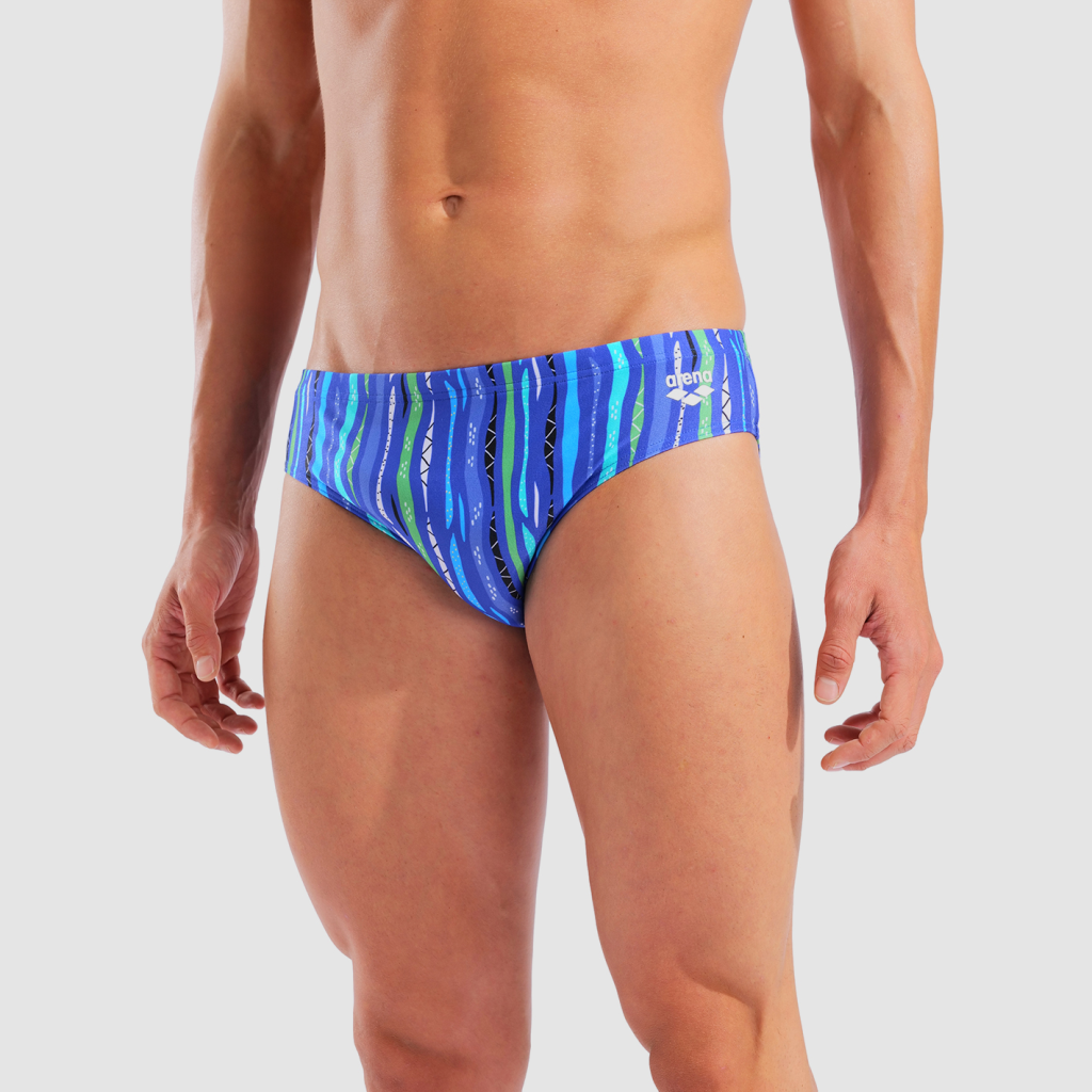Arena M Arena Stripes Swim Briefs Swim Slip in BLAU