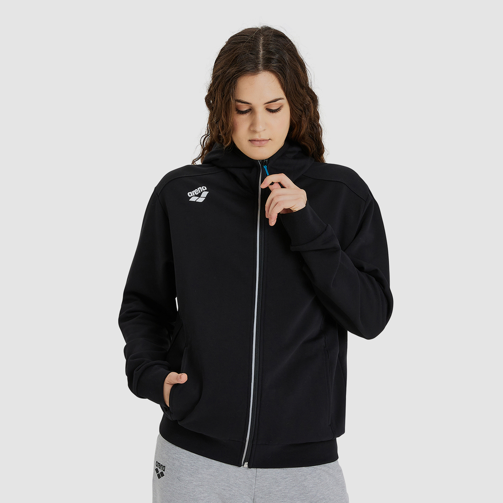 Arena Team Hooded Jacket Panel in SCHWARZ