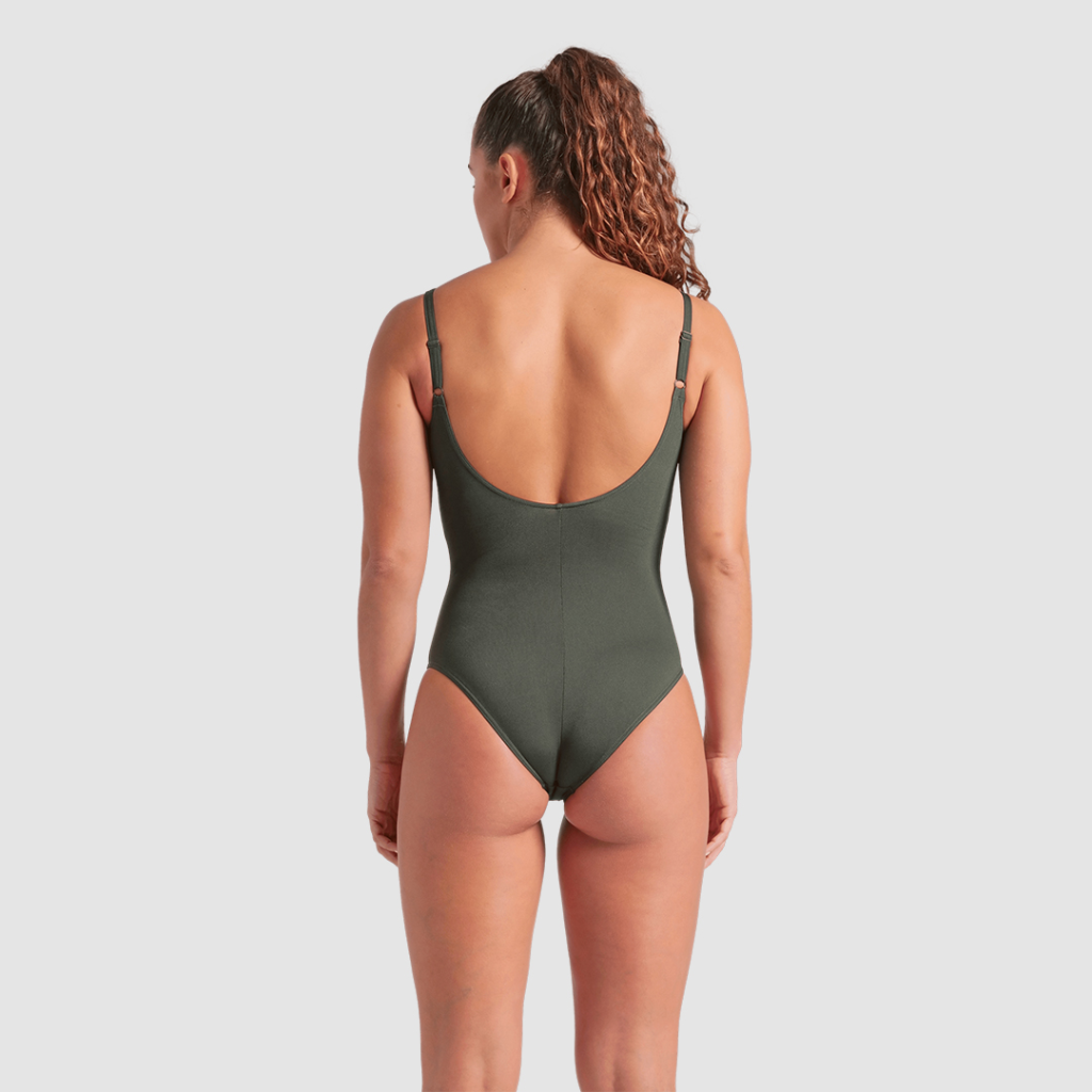 Arena W Arena Swimsuit Victoria U Back Solid Badeanzug in GRÜN
