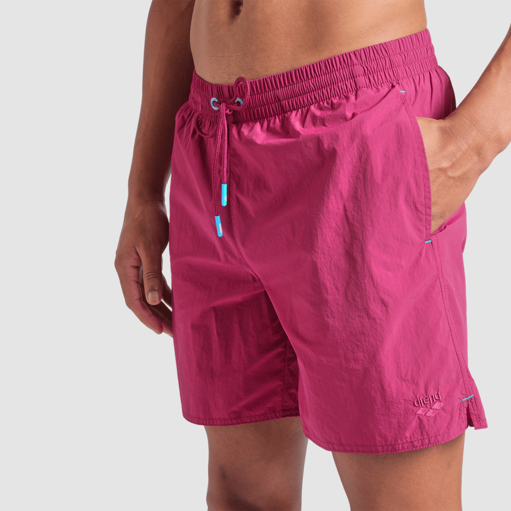 Arena M Arena Solid Boxer Beach Short in VIOLETT