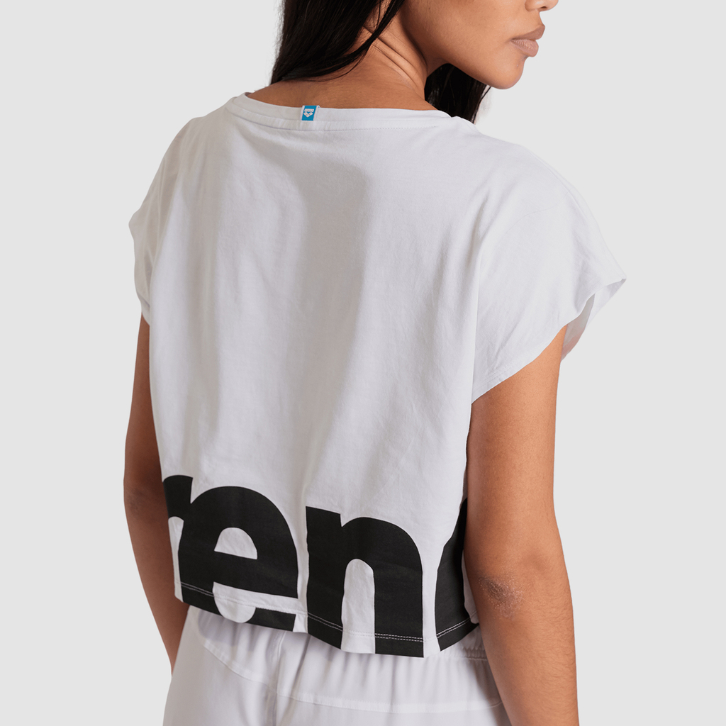 Arena W Arena Logo Crop Tee T-Shirt in WEISS