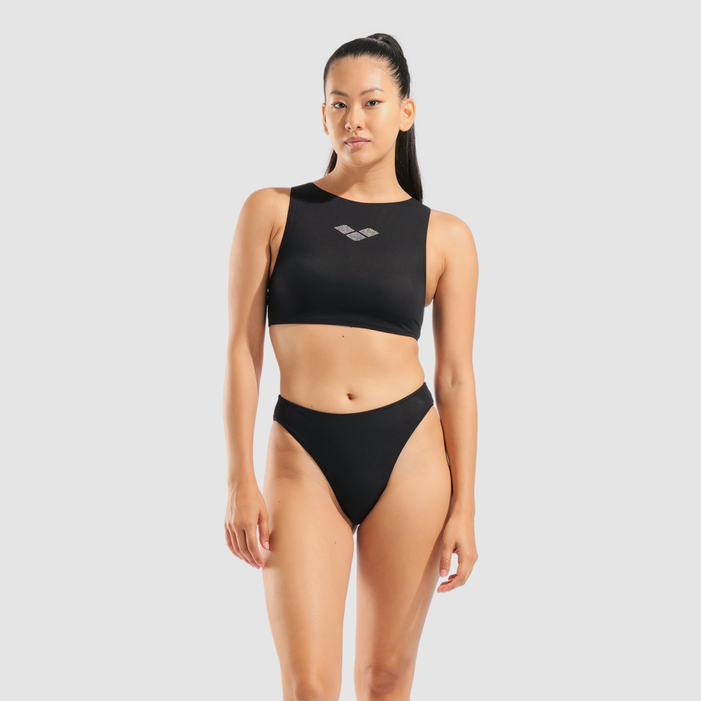 Arena W Arena Scuba Bikini Crop Top Bikini Set in SCHWARZ