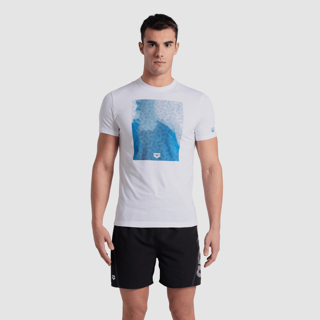Arena T-Shirt Solid Cotton in WEISS