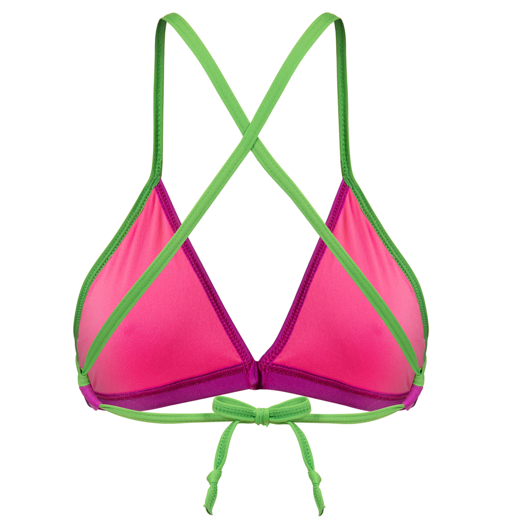 Arena Team Swim Top Tie Back Solid Bikini in VIOLETT