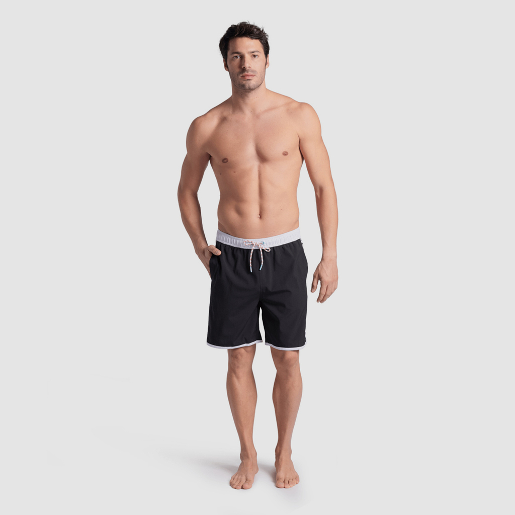 Arena Icons Team Stripe Unisex Bermuda in SCHWARZ