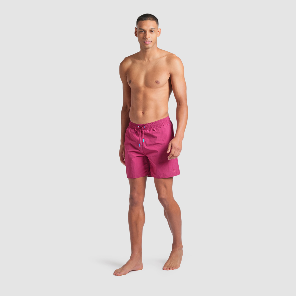 Arena M Arena Solid Boxer Beach Short in VIOLETT
