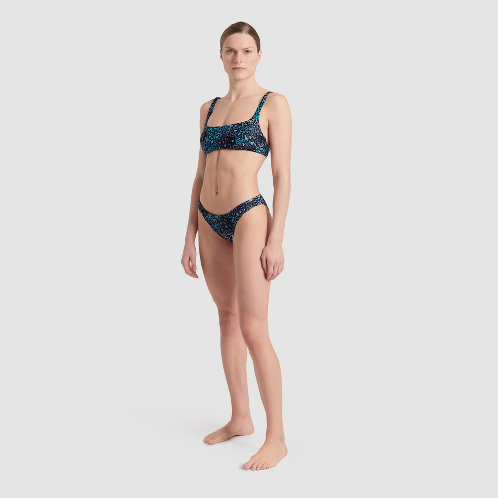 Arena W Arena Water Print Bikini Bralette Bikini Set in SCHWARZ
