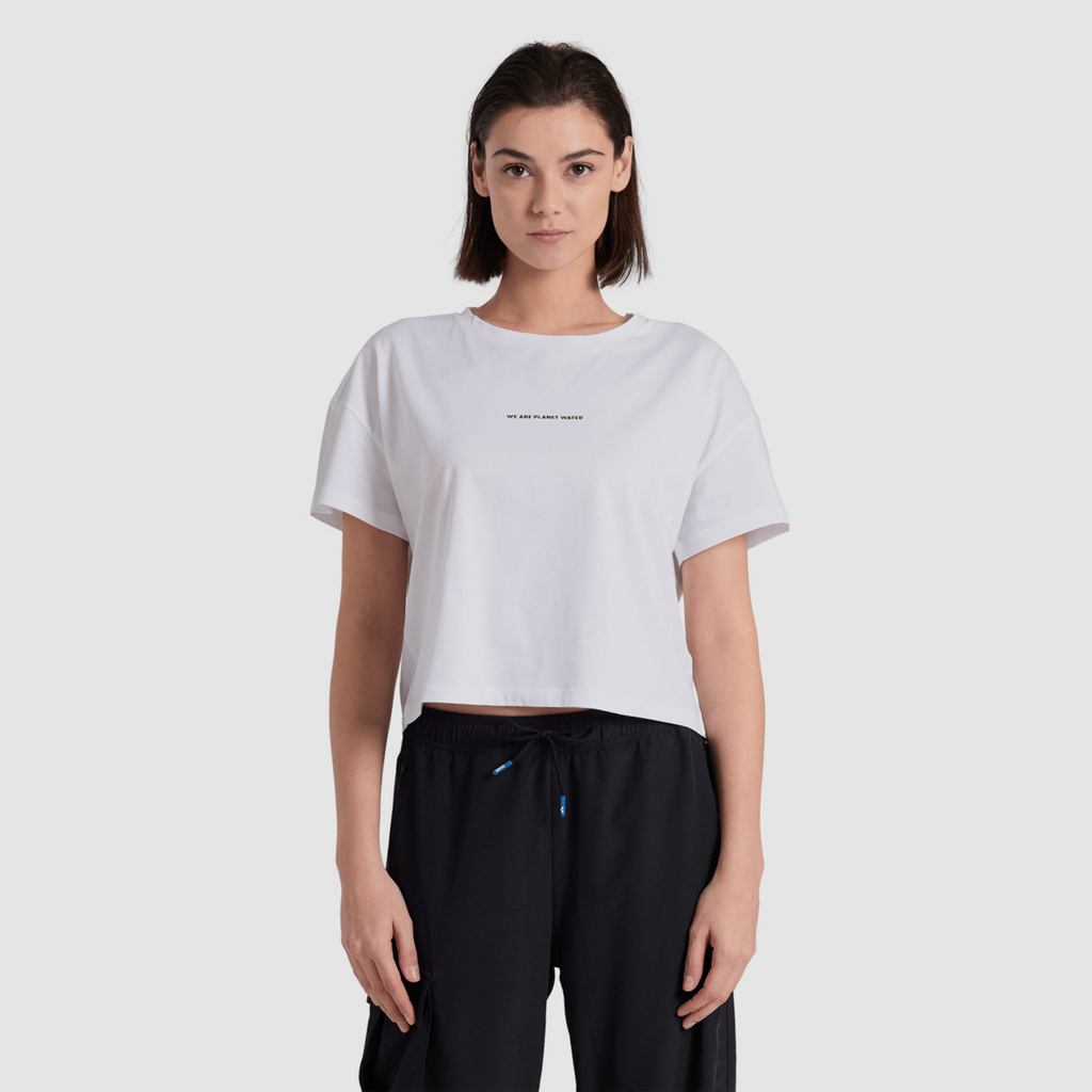 Arena W Arena Crop Tee Printed T-Shirt in WEISS