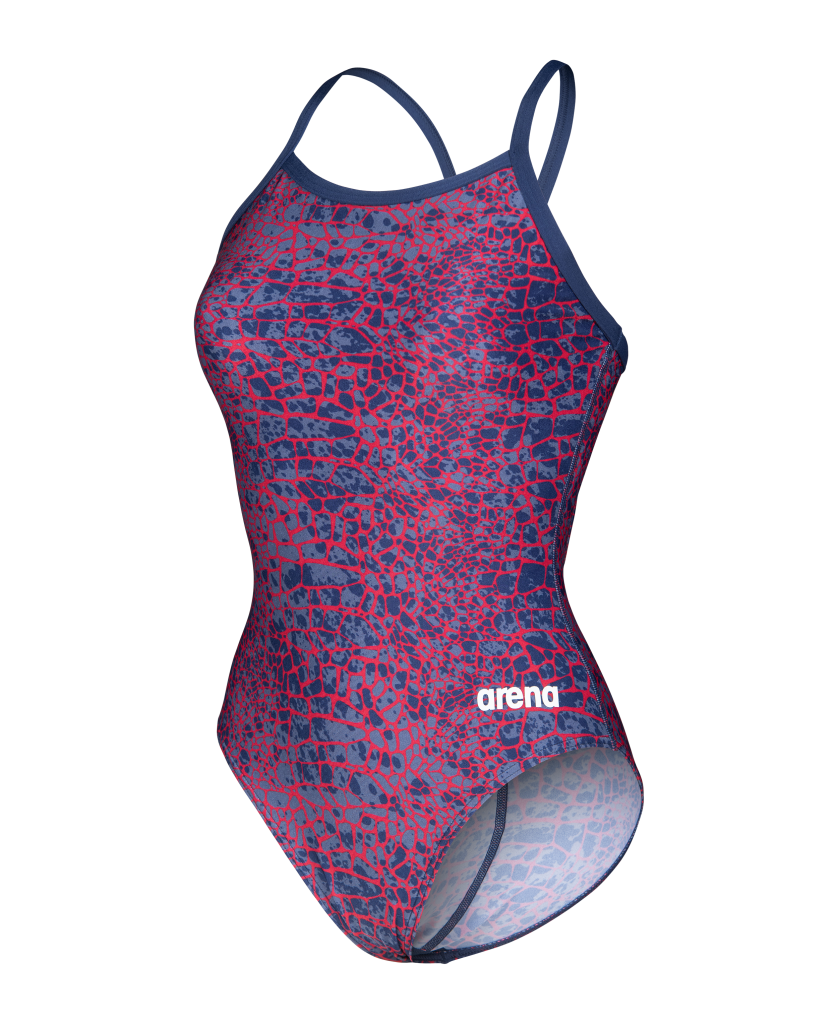 Arena W Arena Snakeskin Swimsuit Lightdrop Back Badeanzug in BLAU