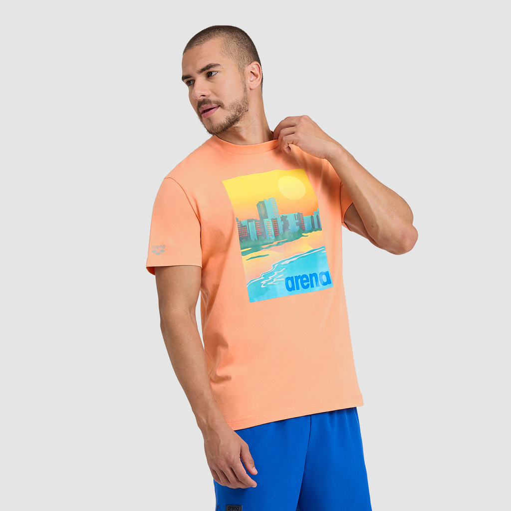 Arena T-Shirt Solid Cotton in ORANGE