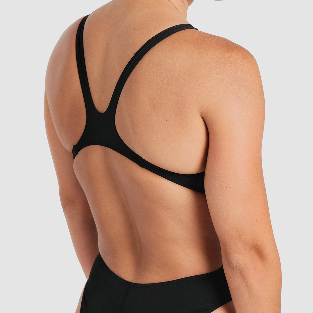 Arena Team Swimsuit Swim Tech Solid Badeanzug in SCHWARZ