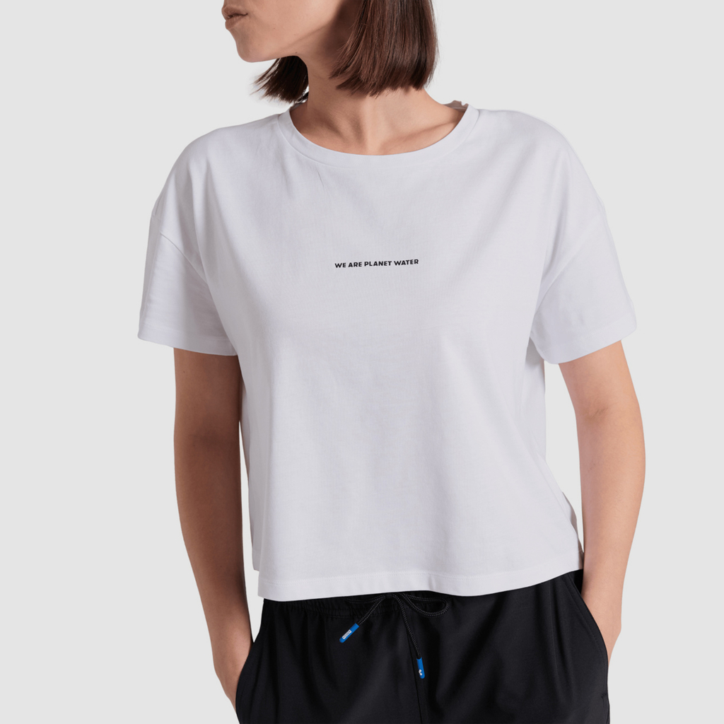 Arena W Arena Crop Tee Printed T-Shirt in WEISS