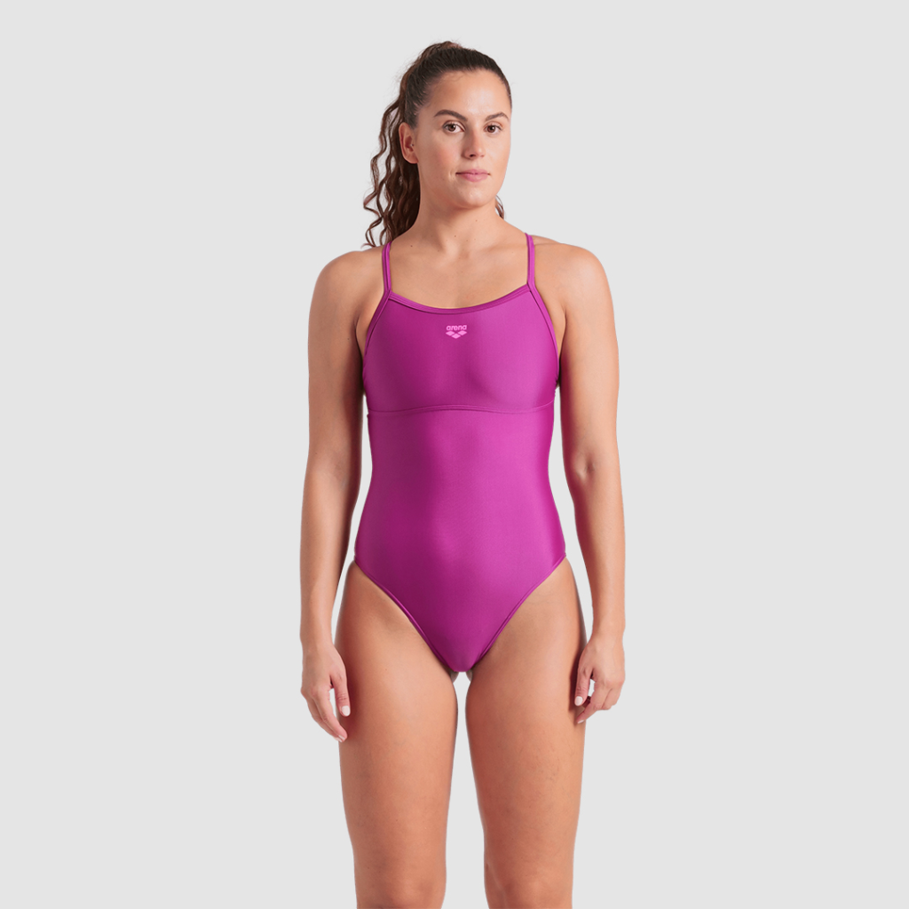 Arena W Arena Solid Swimsuit Lightdrop Back B Badeanzug in VIOLETT
