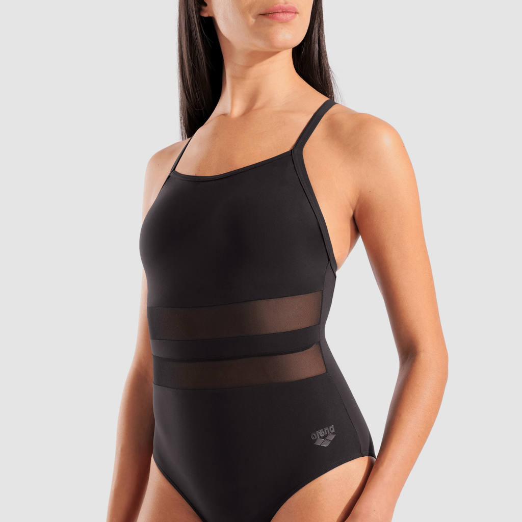 Arena W Arena Mesh Equals Swimsuit Back B Badeanzug in SCHWARZ