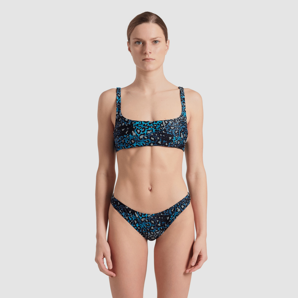 Arena W Arena Water Print Bikini Bralette Bikini Set in SCHWARZ