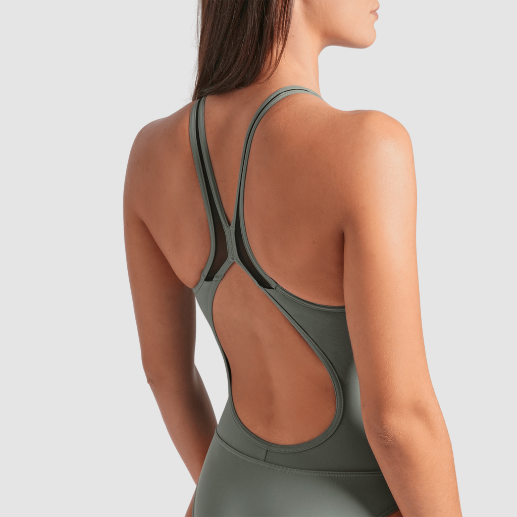 Arena Arena Water Touch Swimsuit Swim Pro Back Badeanzug in GRAU