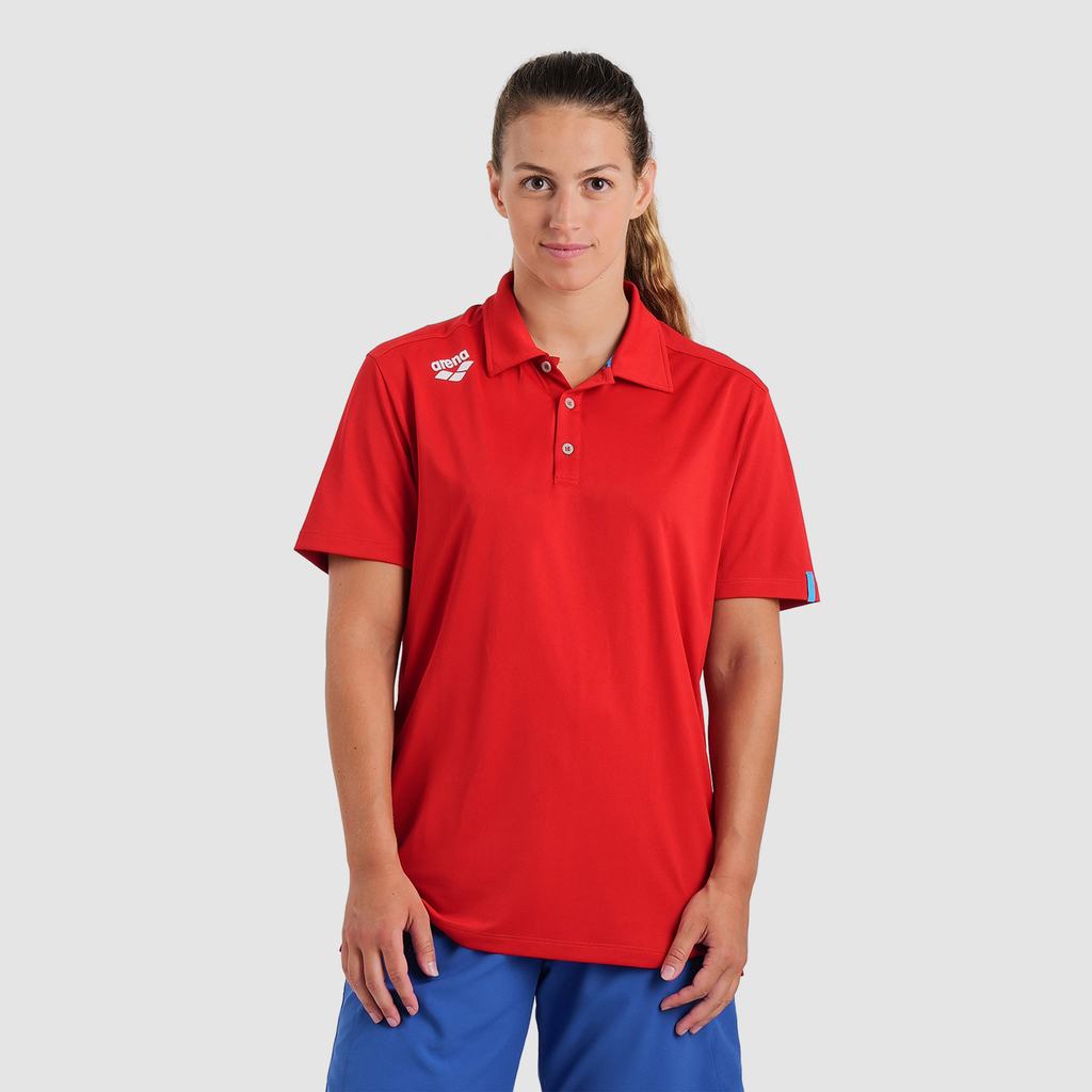 Arena Team Poloshirt Solid in ROT