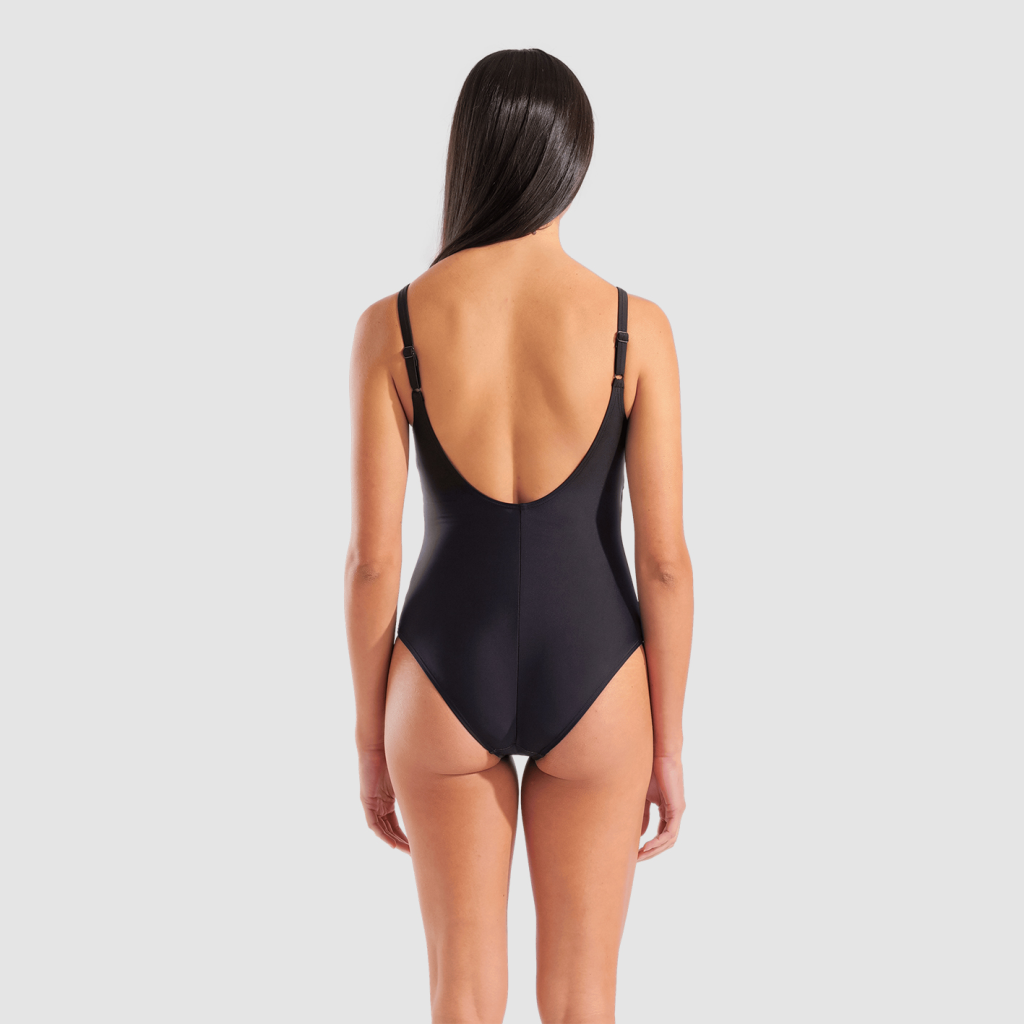 Arena W Arena Glow Swimsuit U Back B Badeanzug in SCHWARZ