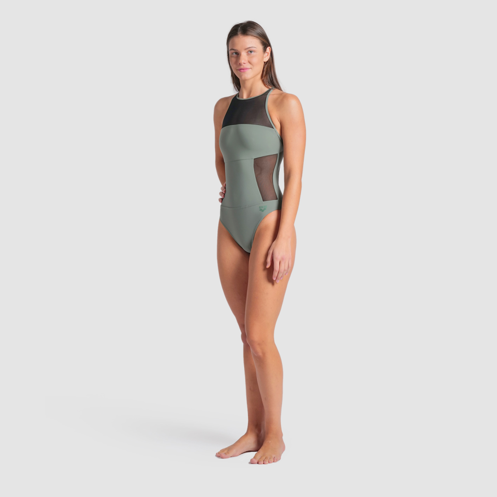 Arena Arena Water Touch Swimsuit Swim Pro Back Badeanzug in GRAU