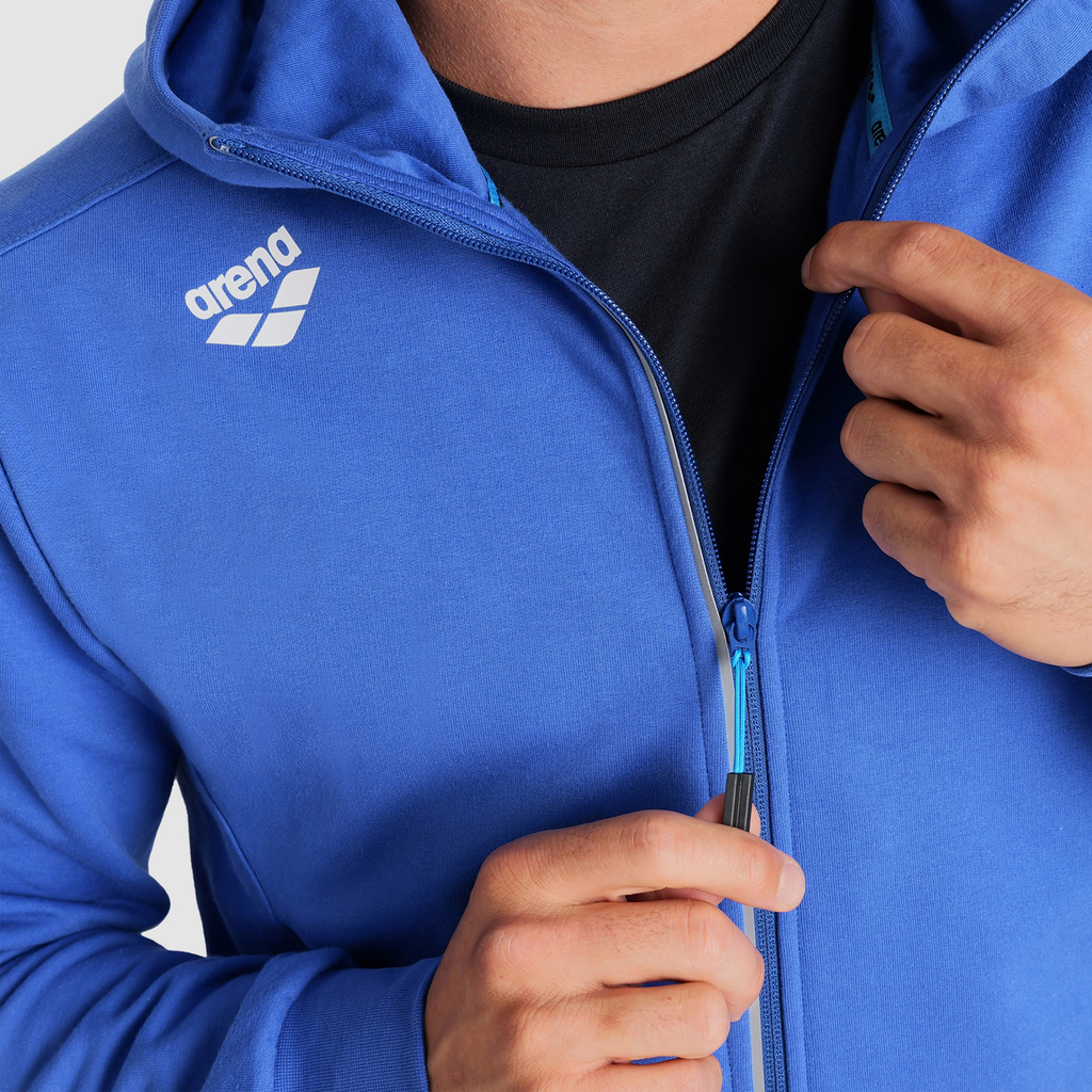 Arena Team Hooded Jacket Panel in BLAU