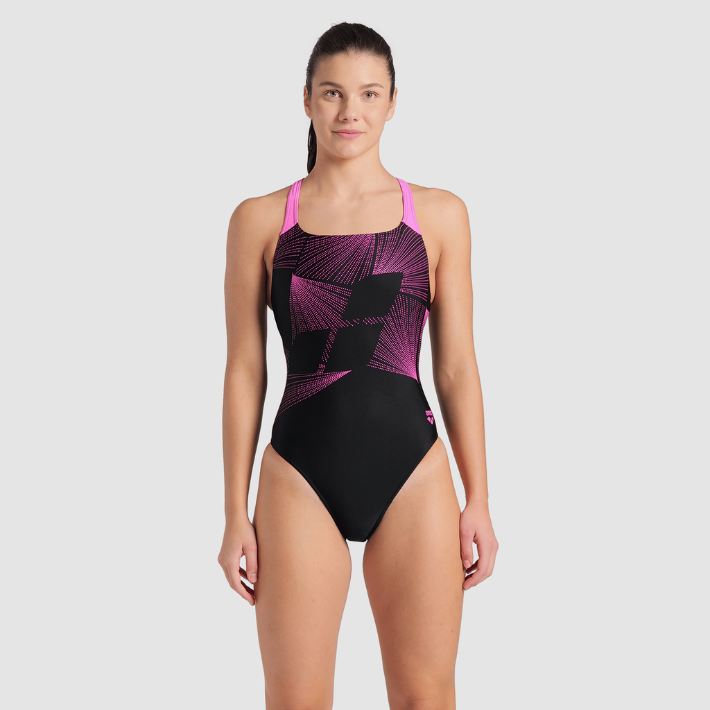 W Arena Lights Swimsuit Control Pro Back B Badeanzug black/shocking pink Hauptbild_brandshop